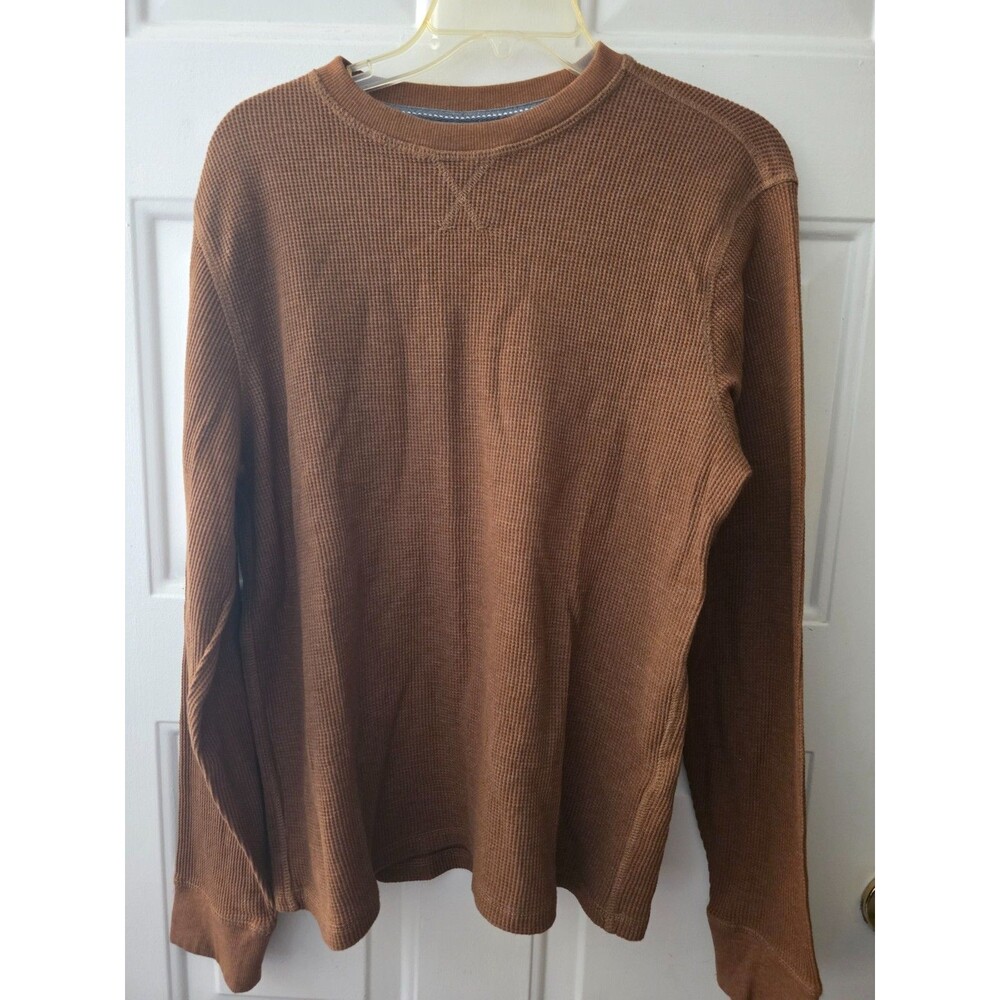 Member's Mark Soft Wash Thermal Men’s Long Sleeve Crew Neck T-Shirt Copper Med
